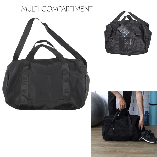 Sac de Sport Homme/Femme + Fonction à Dos, Compartiment Chaussures, Tr