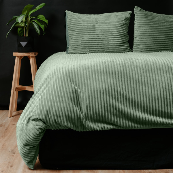 duvet cover Rib Teddy Green 200 x 200 220 for wholesale sourcing