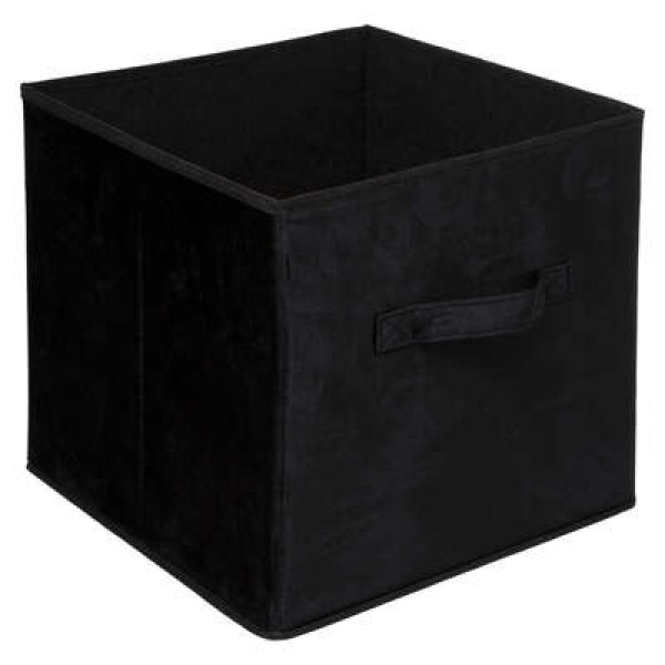 Boîte de Rangement en Velours Noir 31 x 31 x 15 cm - Boites de