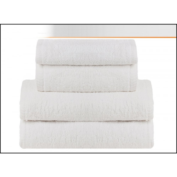 Gietvorm Uitputten Eindeloos handdoek Modena Badstof katoen 30x50 Wit in de groothandel inkoop !