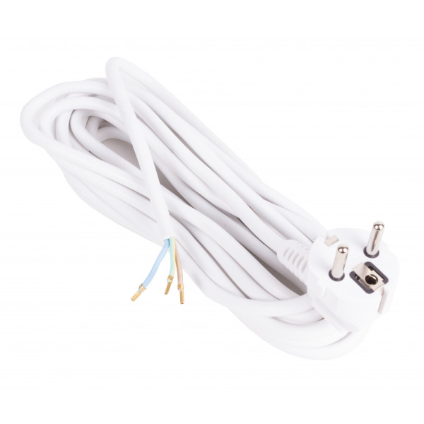 Câble de liaison + connecteur de terre 5 m blanc dans l'achat en gros !