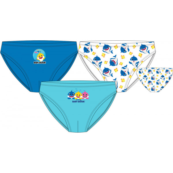 Baby Shark children's underwear, bottom 3 piec for wholesale