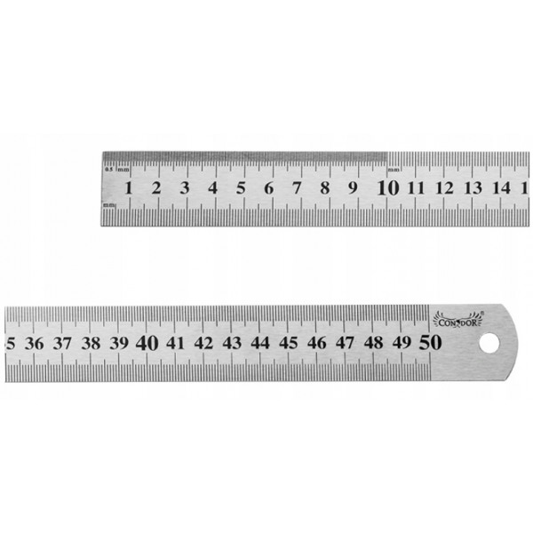 Metall-Lineal 500mm aus Edelstahl