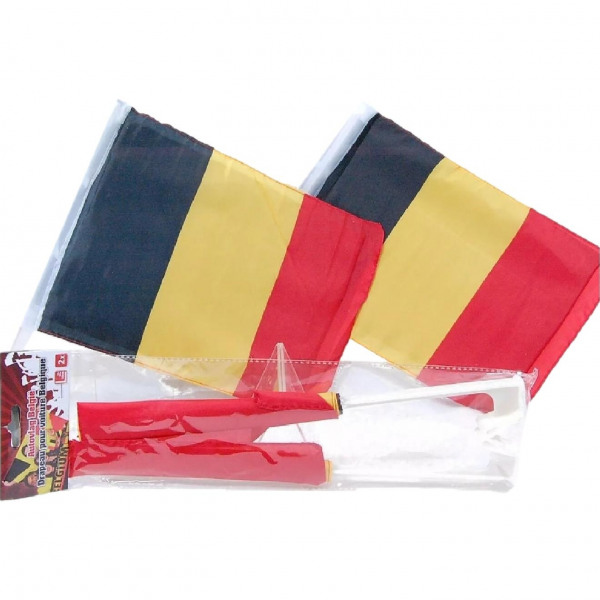 Deutschland Autoflagge / Autofahne 2er Set