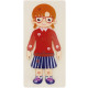 wood puzzle girl 10 pieces 15x32 months foil 10