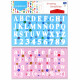 plastic template numbers & letters pouch with 