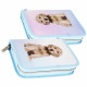 pencil case 1 zipper 2 flaps equipped with a dog s