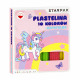 10-farbiges gewelltes Plastilin + Biskuit-Einhorn-