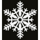 4 hanging decorations Snowflake white-glittering 1