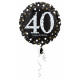 Standard Sparkling Birthday 40 Foil Balloon Round 