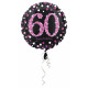 Standard Pink Celebration 60 foil balloon, round, 