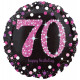Standard Pink Celebration 70 foil balloon, round, 