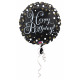 Standard szikrázó születésnapi fólia ballon kerek 