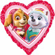 default Paw Patrol Pink Love foil balloon heart ve