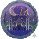 Standard 'Eid Mubarak' foil balloon, round