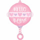 Standard Shape Baby Girl Rattle Foil Balloon Pack