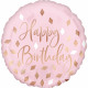 Standard blush birthday foil balloon packaged