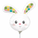 Mini Shape Spotted Bunny Head foil balloon loose