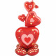 AirLoonz Stacking Hearts foil balloon P71 wrapped