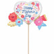 Mini Shape HMD Artful Florals foil balloon loose