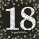 16 Servietten 18 Sparkling Celebration - Silver & 