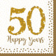 16 napkins Gold Anniversaries 33 x 33 cm