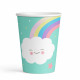 8 cups Rainbow & Cloud paper 250 ml