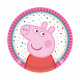 8th platePeppa Pig round paper 18 cm
