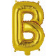 Mini Letter B Gold Foil Balloon N16 wrapped 34