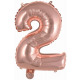 Mini number 2 rose gold foil balloon N16 packed 35