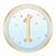 8th plate 1st Birthday Blue Ombre round paper 23 c