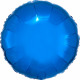 Palloncino foil standard blu metallizzato rotondo 