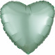 Standard Silk Luster Mint Green Foil Balloon Heart