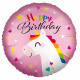 Standard Silk Lustre HBD Unicorn Foil Balloon C40