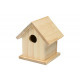 Bird house wood 10.4x9.6x12.3cm