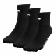 set of 3 men's socks, sport black