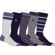 set of 5 men's socks, stripes