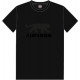 T-Shirt Mann, schwarzer Zephyr