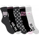 set of 5 children's socks, star girls