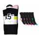 set of 5 children's socks, two-tone black