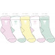 set of 5 baby socks, hearts