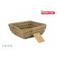 conical square wicker basket 17x17x7cm korne