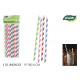 set of 25 striped cardboard straws 197x6 cotton