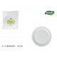 set of 12 plate round natural cardboard 18cm