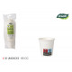 set of 30 white cardboard cups 80ccm cotton