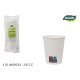 set of 25 white cardboard cups 200ccm cotton