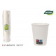 set of 50 white cardboard cups 250ccm cotton