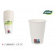 set of 12 white cardboard cups 330ccm cotton