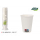 set of 50 white cardboard cups 330ccm cotton
