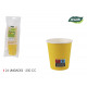 set of 24 yellow cardboard cups 200ccm cotton